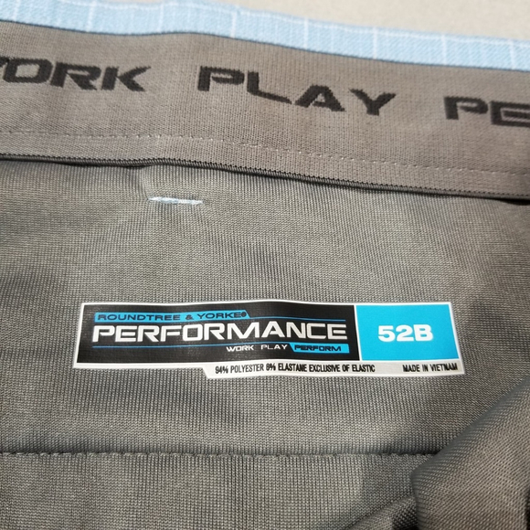 Roundtree & York Golf Pants Mens Size 52 B Blue Plaid Check Golfer Stretch - Picture 6 of 7